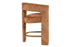 Mor Furniture Leslie Upholstered Counter Height Stool In Rust