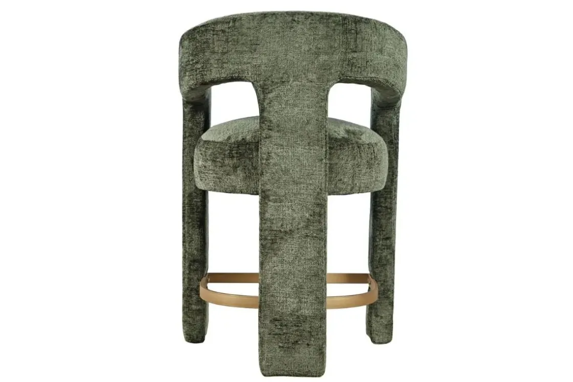 Mor Furniture Leslie Upholstered Counter Height Stool In Rust