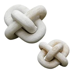 Mor Furniture Limestone Link Sculpture, Set Of 2