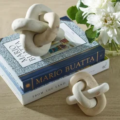 Mor Furniture Limestone Link Sculpture, Set Of 2