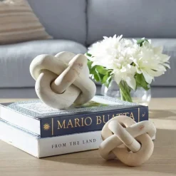Mor Furniture Limestone Link Sculpture, Set Of 2