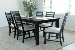 Mor Furniture Lincoln Dining Table & 6 Chairs In Dark Espresso