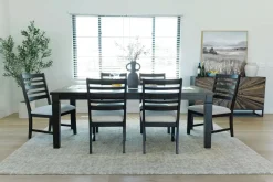 Mor Furniture Lincoln Dining Table & 6 Chairs In Dark Espresso