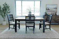 Mor Furniture Lincoln Dining Table & 4 Chairs In Dark Espresso