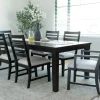 Mor Furniture Lincoln Dining Table, 4 Chairs & 2 Arm Chairs In Dark Espresso