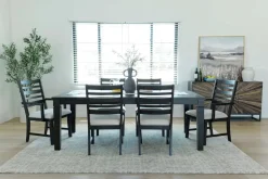 Mor Furniture Lincoln Dining Table, 4 Chairs & 2 Arm Chairs In Dark Espresso