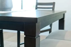 Mor Furniture Lincoln Dining Table, 2 Chairs, 2 Arm Chairs & Bench In Dark Espresso