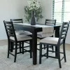 Mor Furniture Lincoln Square Counter Height Dining Table & 4 Stools In Dark Espresso