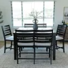 Mor Furniture Lincoln Square Counter Height Dining Table, 4 Stools & Bench In Dark Espresso