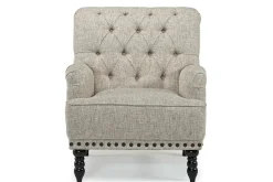 Mor Furniture Linen Accent Chair In Stone
