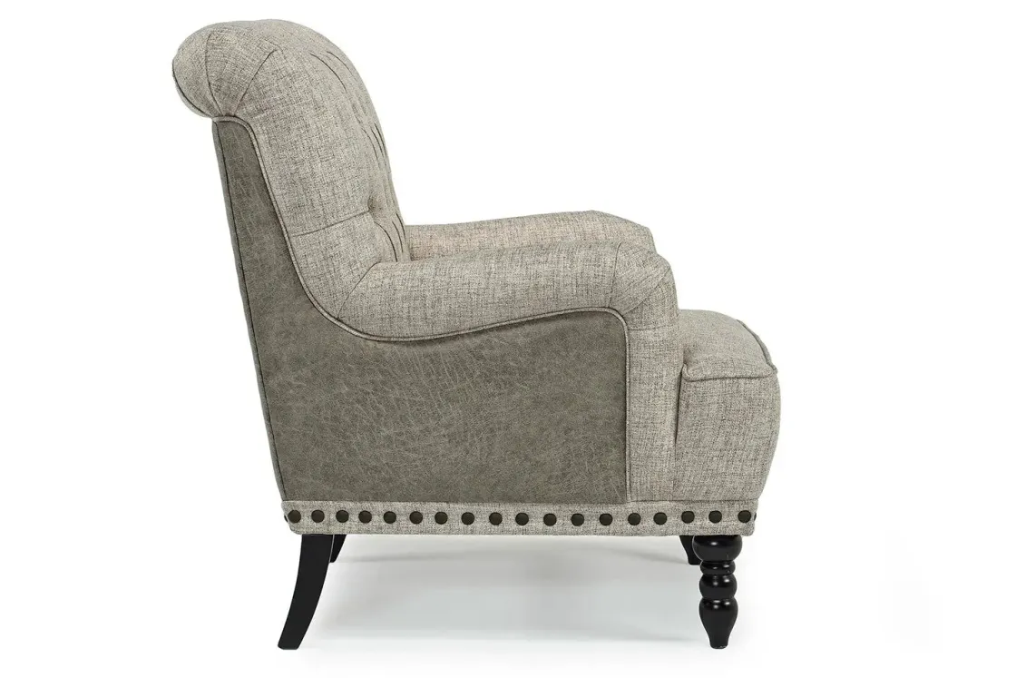 Mor Furniture Linen Accent Chair In Stone