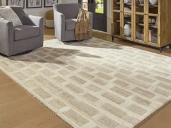 Mor Furniture Lizgrove Rug In Tan/Brown/White, 5x7