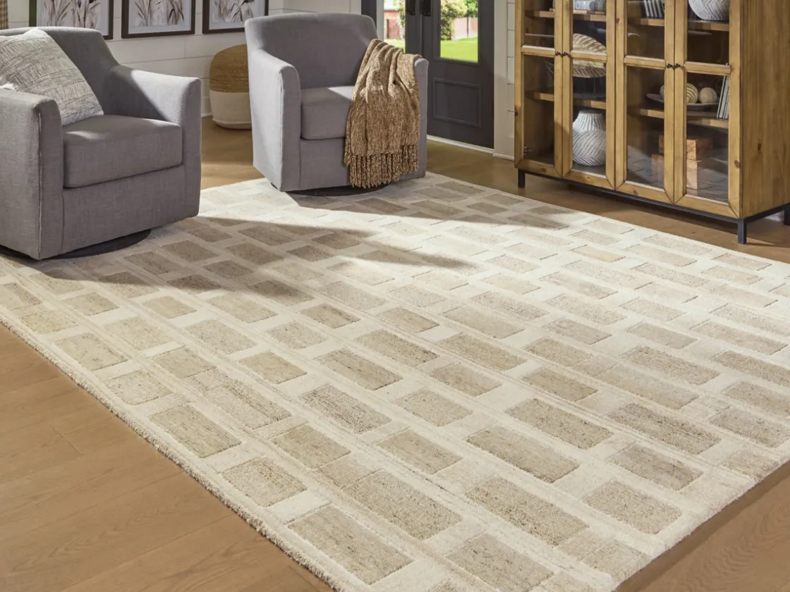 Mor Furniture Lizgrove Rug In Tan/Brown/White, 5x7