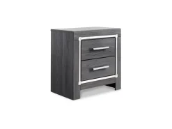 Mor Furniture Lodanna Panel Bed, Dresser, Mirror & Nightstand In Gray