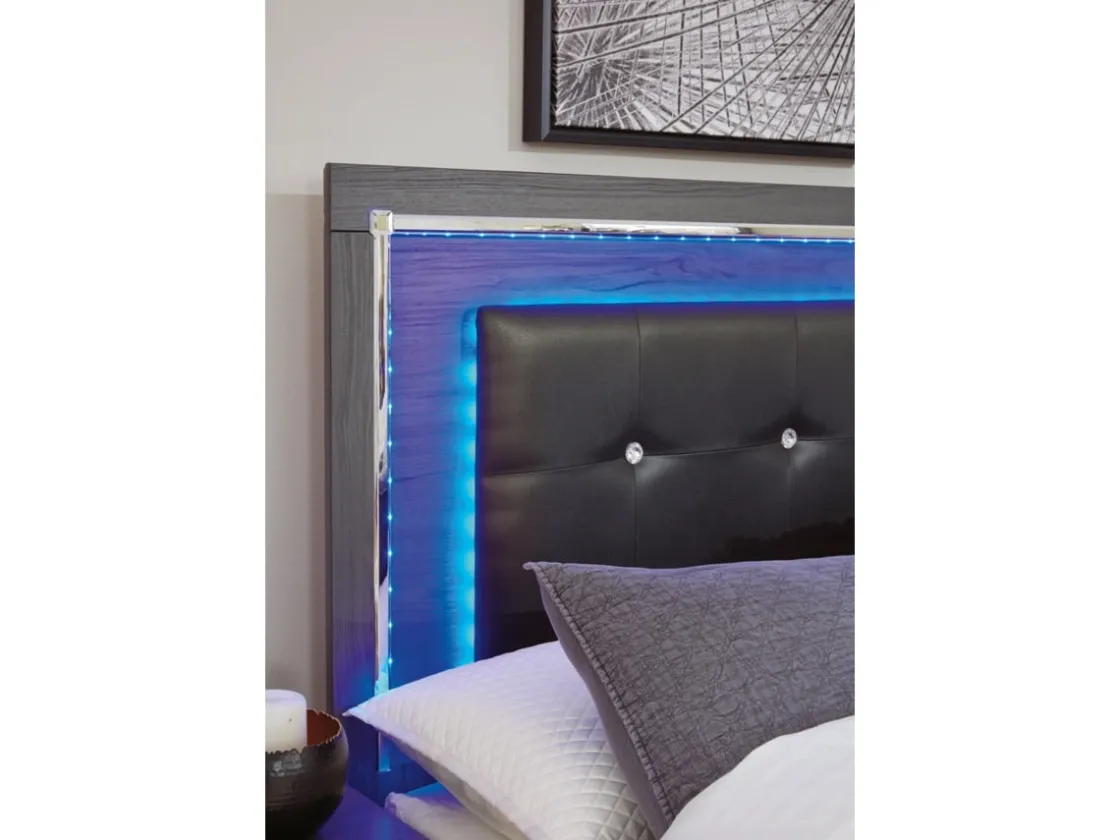 Mor Furniture Lodanna Panel Bed In Gray, Full