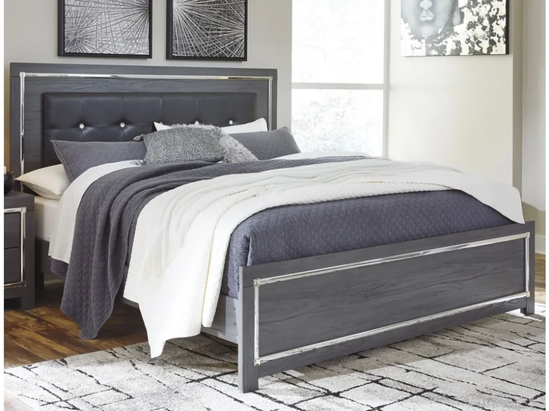 Mor Furniture Lodanna Panel Bed In Gray, Full