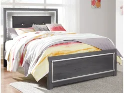 Mor Furniture Lodanna Panel Bed In Gray, Full