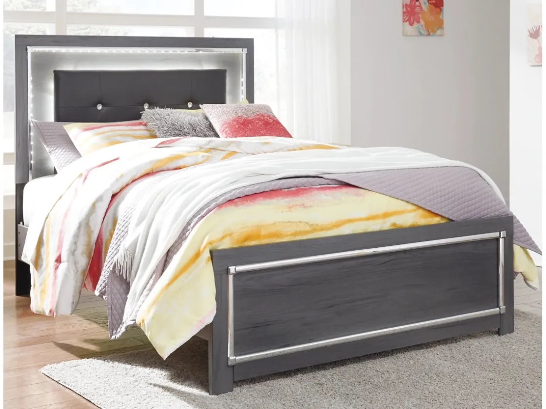 Mor Furniture Lodanna Panel Bed In Gray, Full