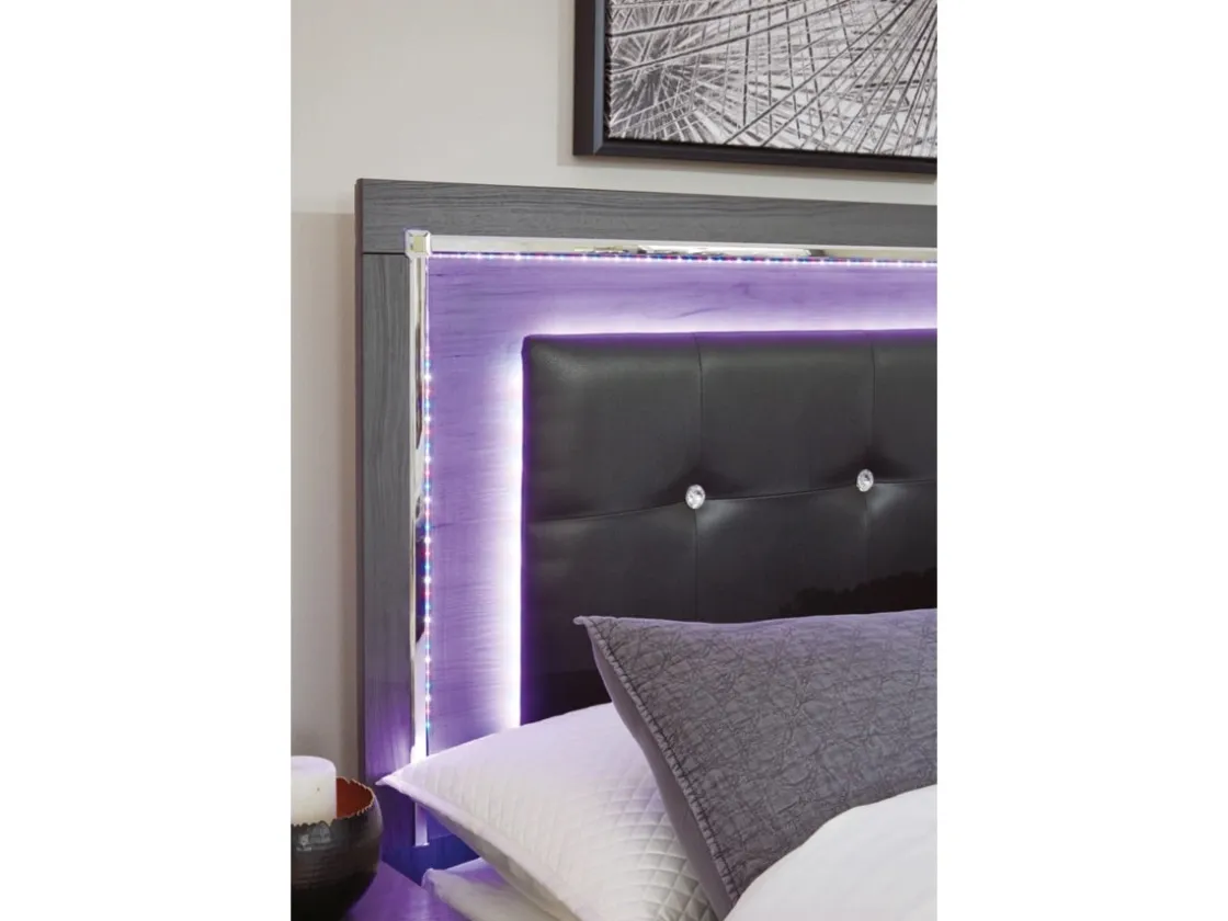 Mor Furniture Lodanna Panel Bed In Gray, Full
