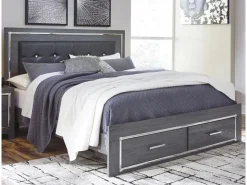 Mor Furniture Lodanna Panel Bed W/ Storage In Gray, Full