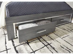Mor Furniture Lodanna Panel Bed W/ Storage In Gray, Full