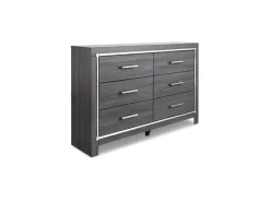 Mor Furniture Lodanna Panel Bed W/ Storage, Dresser, Mirror & Nightstand In Gray, Full