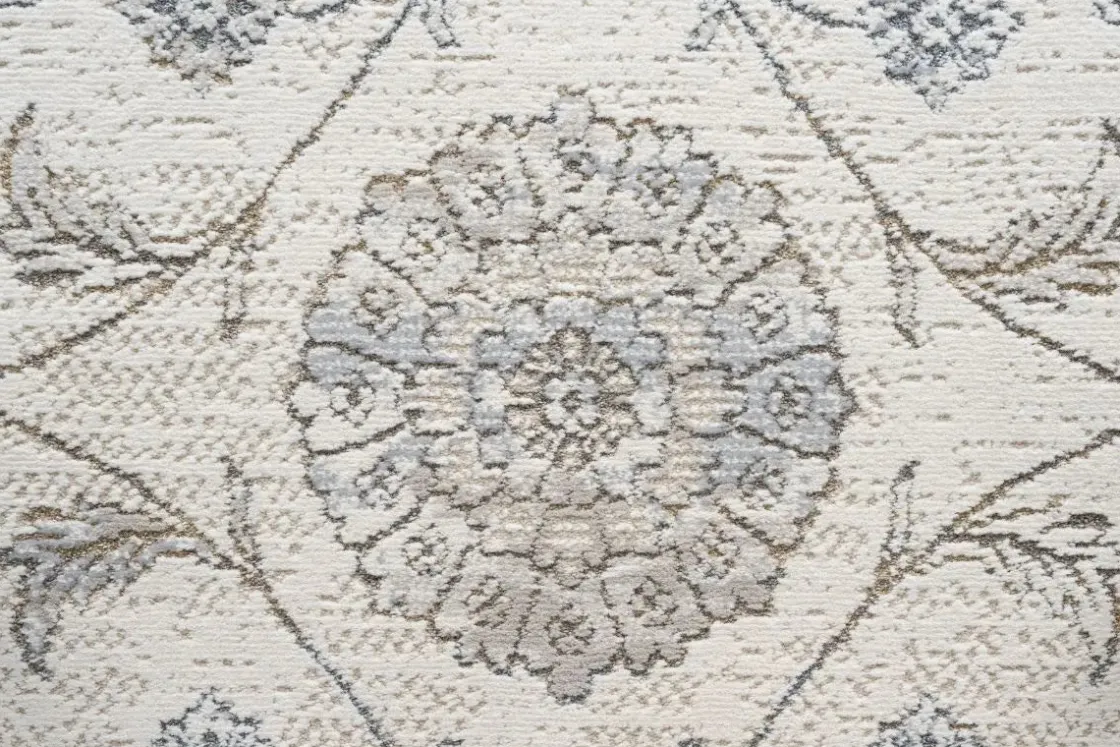 Mor Furniture London Springs Rug In Ivory & Blue/Gray, 5’ X 7’