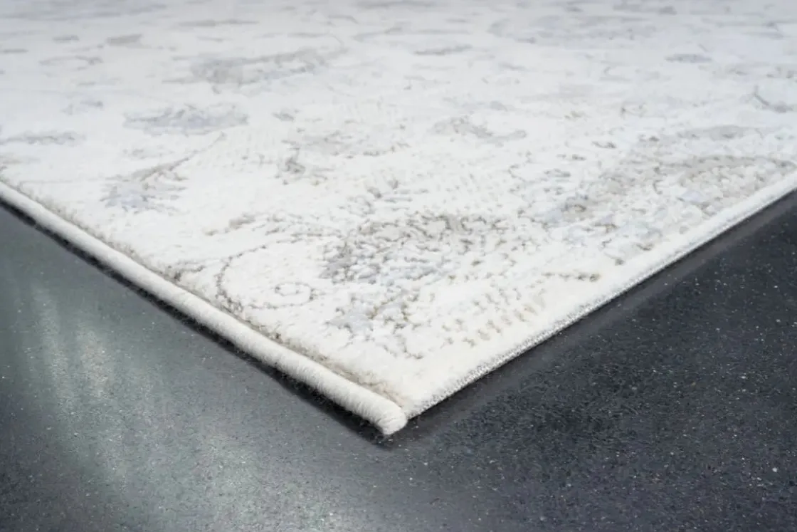 Mor Furniture London Springs Rug In Ivory & Blue/Gray, 5’ X 7’
