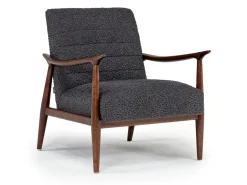 Mor Furniture Louise Accent Chair In Sherpa Gray
