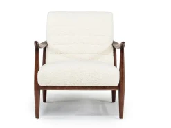 Mor Furniture Louise Accent Chair In Sherpa Gray
