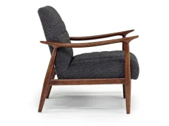 Mor Furniture Louise Accent Chair In Sherpa Gray