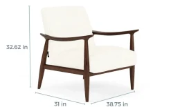 Mor Furniture Louise Accent Chair In Sherpa Gray