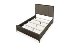 Mor Furniture Lucerne Upholstered Panel Bed In Vintage Coffee, Queen