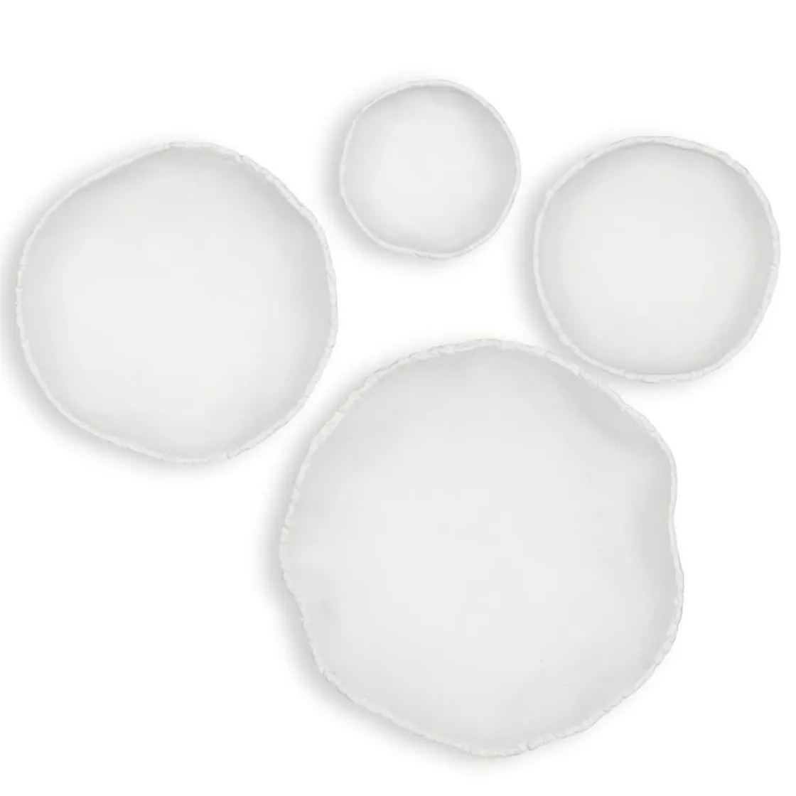 Mor Furniture Lucky Coins Wall Art In White, Set Of 4