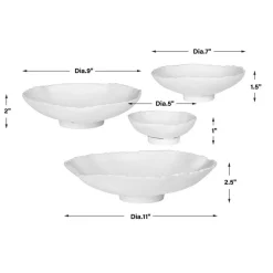 Mor Furniture Lucky Coins Wall Art In White, Set Of 4