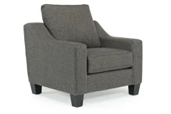 Mor Furniture Lucy Chair In Splash Charcoal