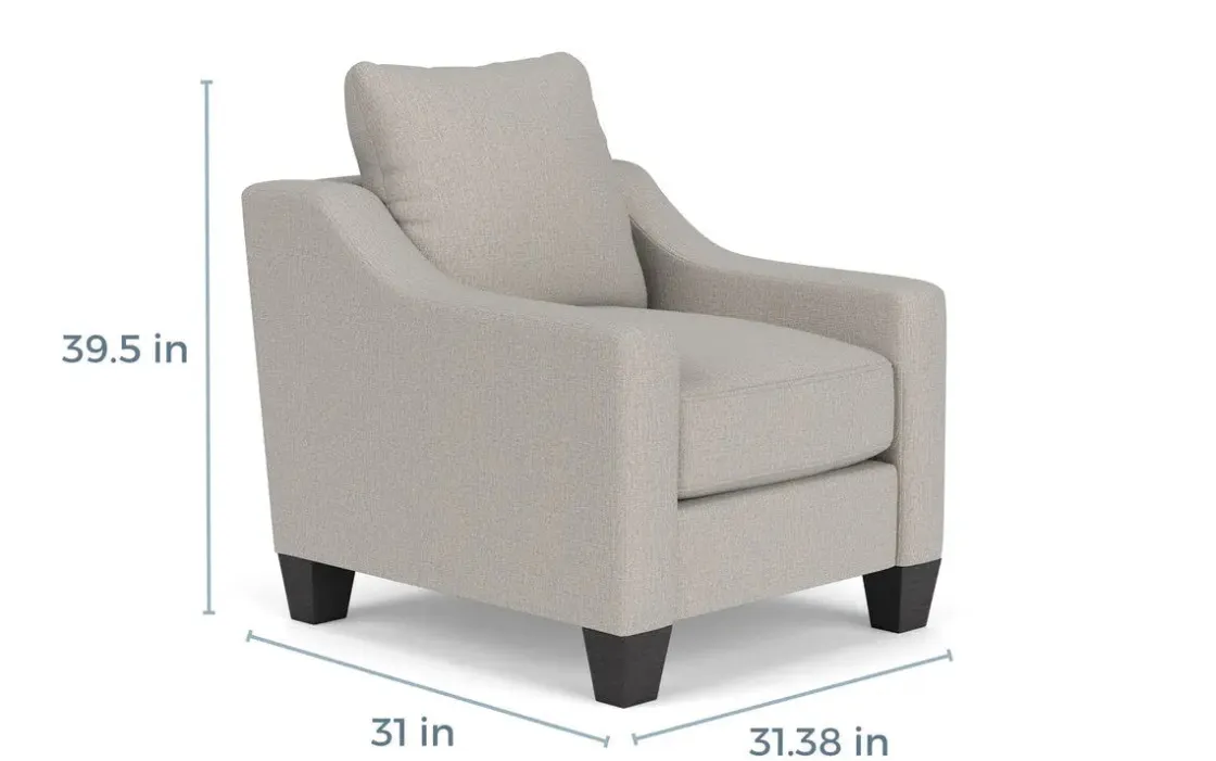 Mor Furniture Lucy Chair In Splash Charcoal