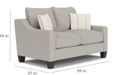 Mor Furniture Lucy Loveseat In Splash Linen