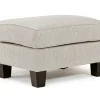 Mor Furniture Lucy Ottoman In Splash Linen
