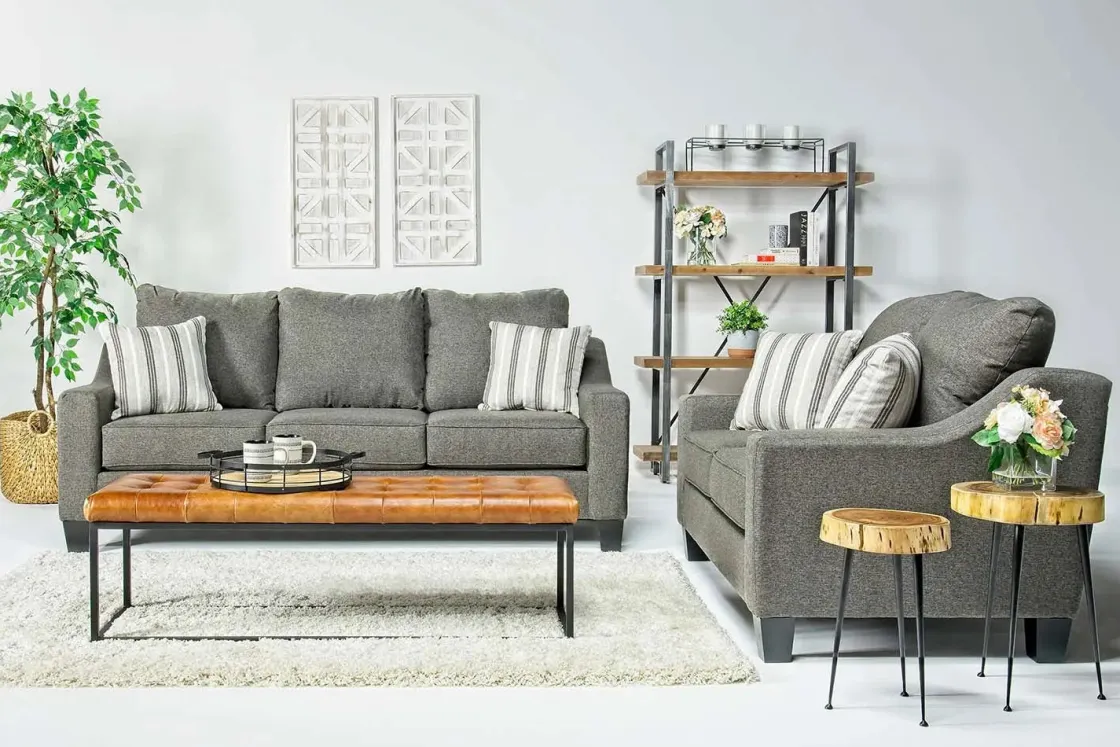 Mor Furniture Lucy Ottoman In Splash Linen
