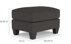 Mor Furniture Lucy Ottoman In Splash Linen