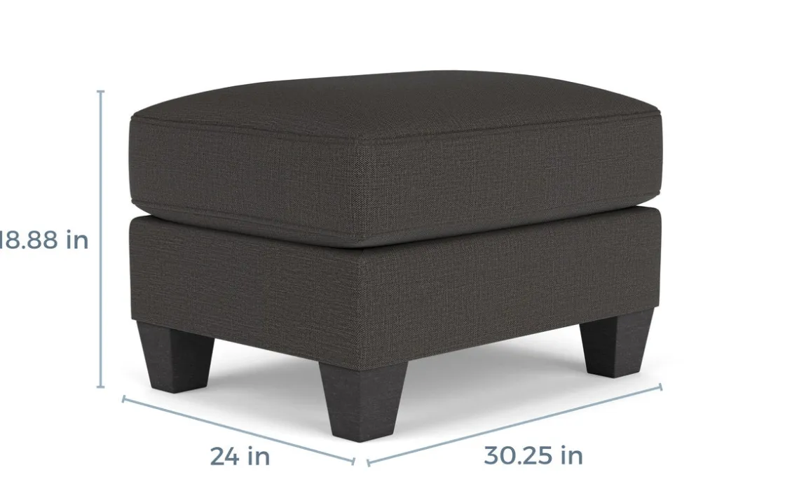 Mor Furniture Lucy Ottoman In Splash Linen