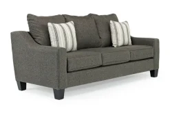 Mor Furniture Lucy Queen Sleeper Sofa In Splash Charcoal