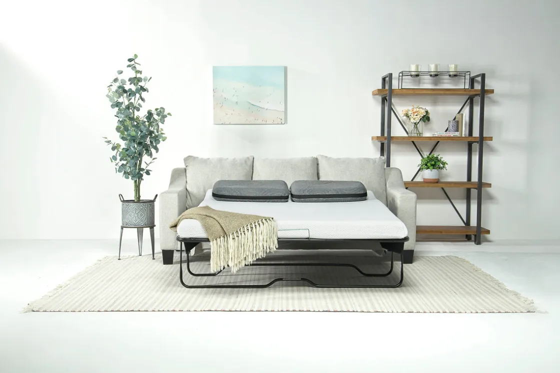 Mor Furniture Lucy Queen Sleeper Sofa In Splash Charcoal