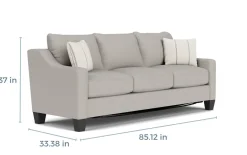 Mor Furniture Lucy Queen Sleeper Sofa In Splash Charcoal