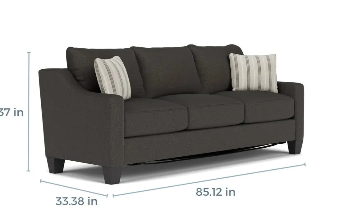 Mor Furniture Lucy Queen Sleeper Sofa In Splash Charcoal
