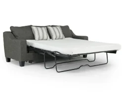 Mor Furniture Lucy Queen Sleeper Sofa W/ Mattress In Splash Charcoal