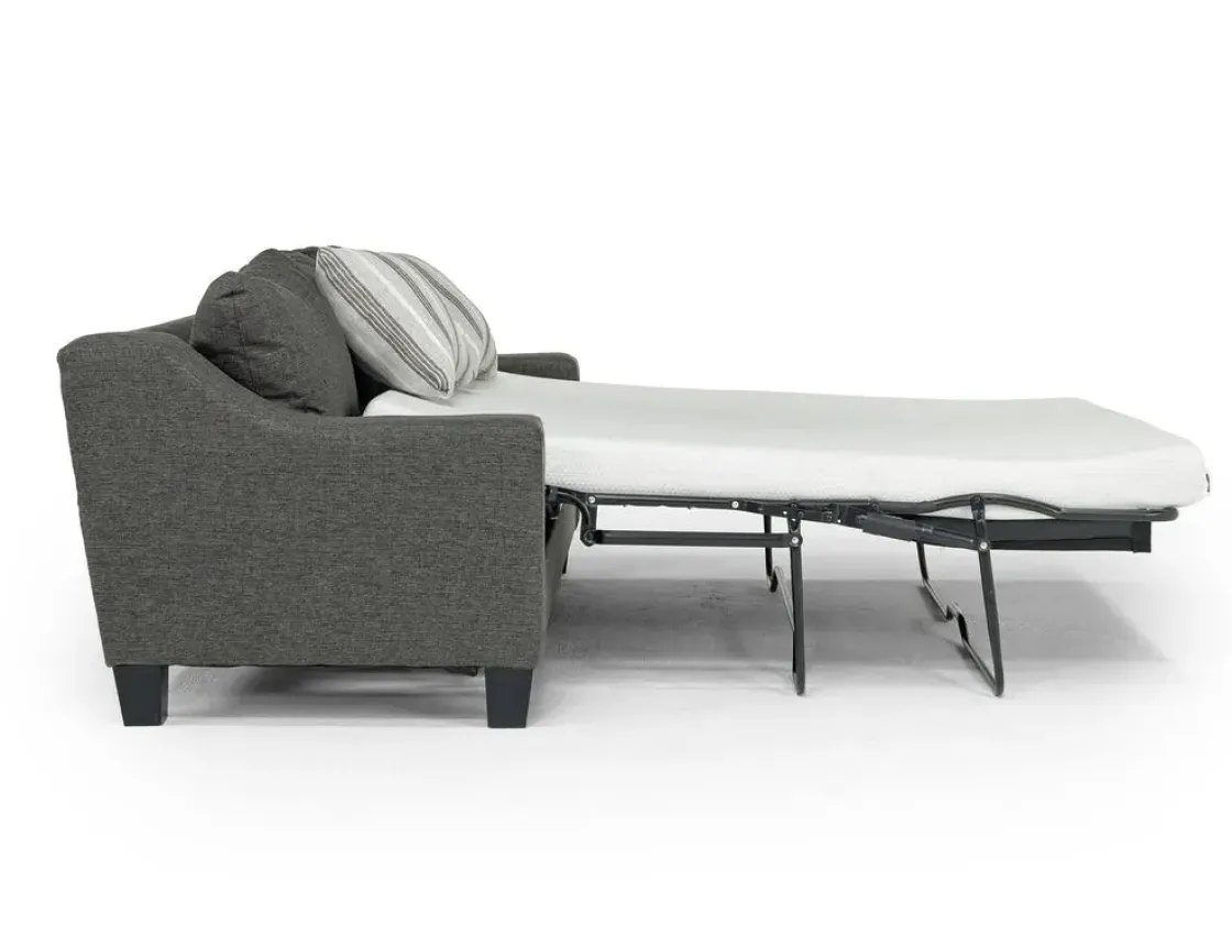Mor Furniture Lucy Queen Sleeper Sofa W/ Mattress In Splash Charcoal