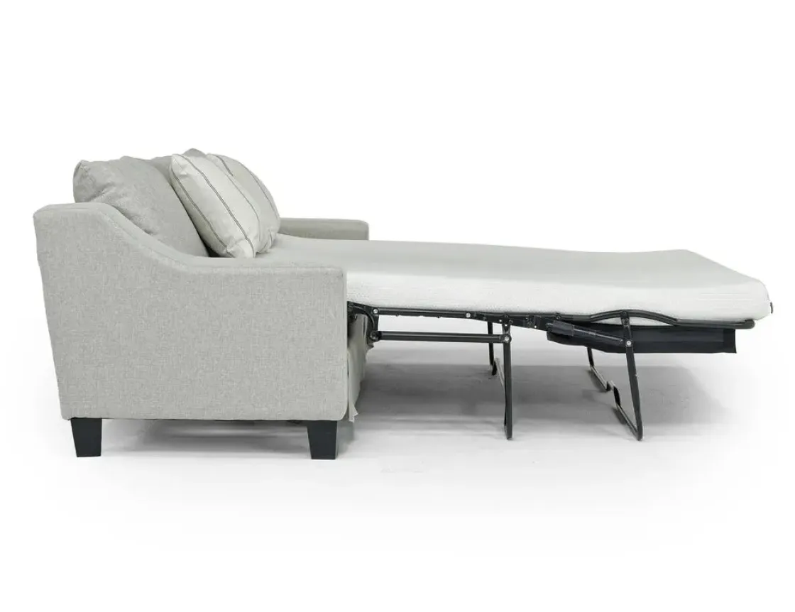 Mor Furniture Lucy Queen Sleeper Sofa W/ Mattress In Splash Charcoal