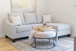 Mor Furniture Lucy Reversible Sofa Chaise In Splash Charcoal
